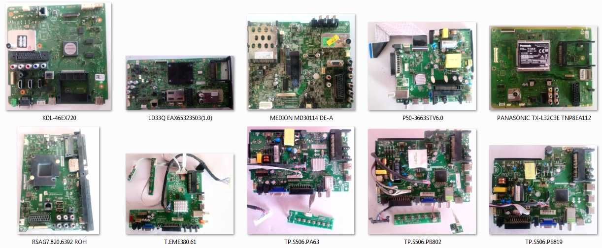 Placa de baza TV smartTV, sursa, T-conn, butoane, senzori, barete LED