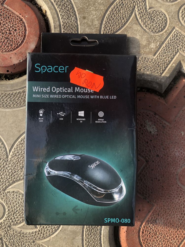 Mouse optic pe USB cu fir Spacer Nou