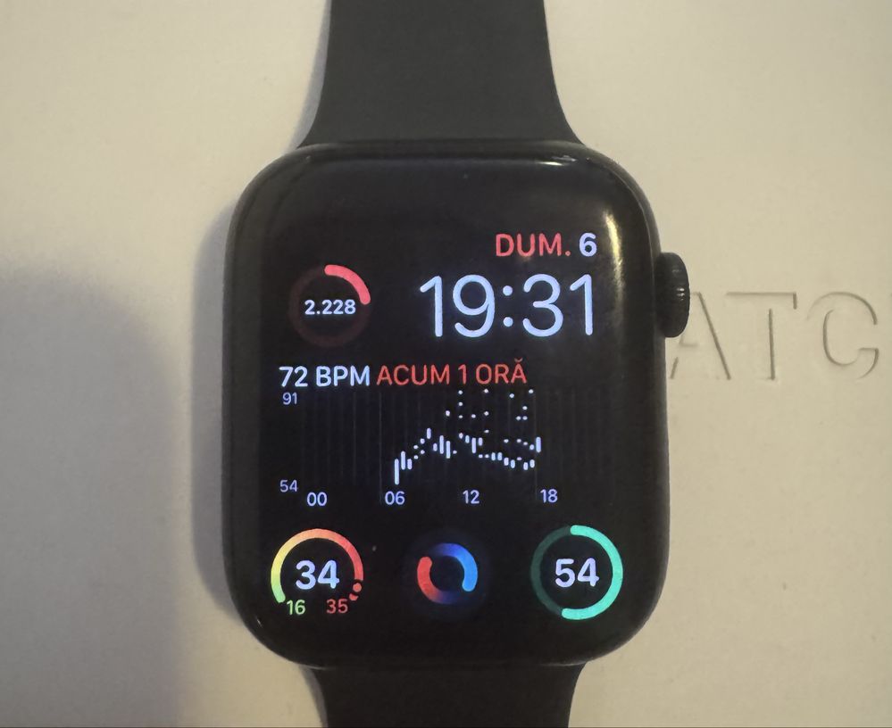 Apple watch midnight aluminium case,seria 8,45 mm