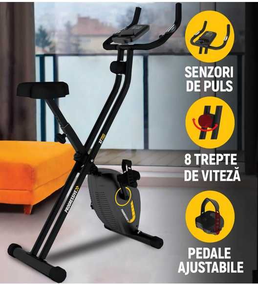 Bicicleta fitness pliabila PROGRESSIVE XF700, volanta 1.5 kg,