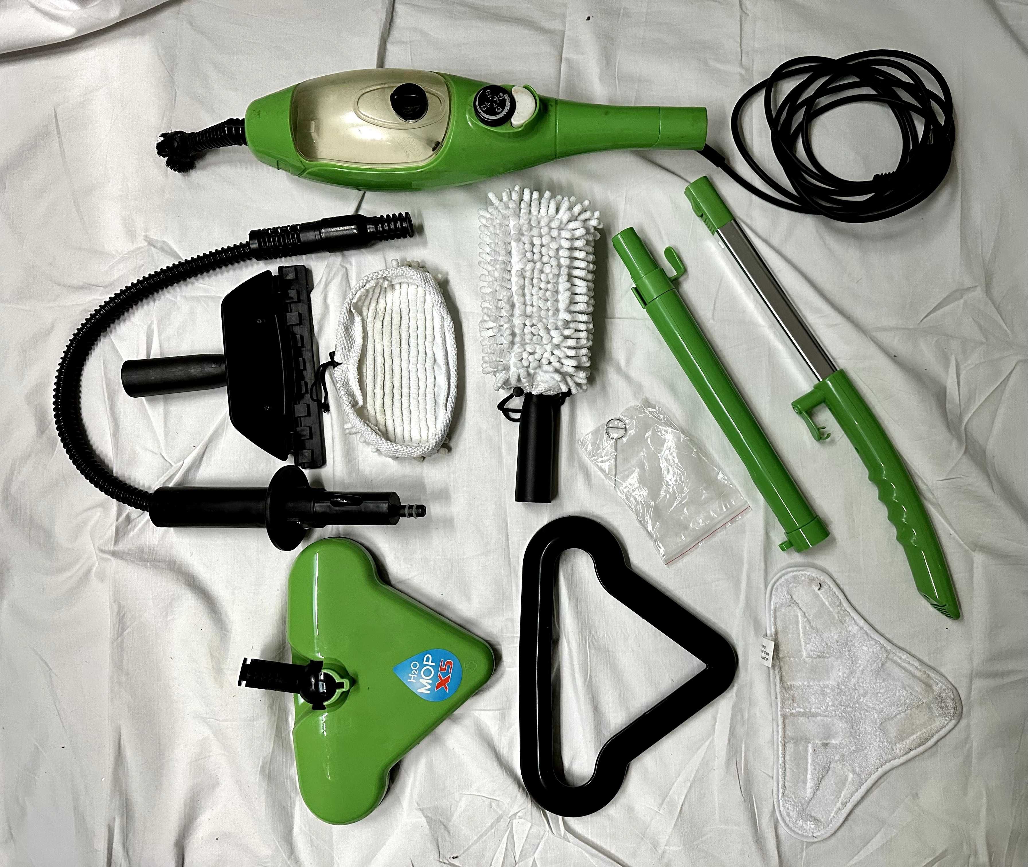 Парочистачка Стийм Моп 5 в 1, 1300w, зелен, кабел 3м