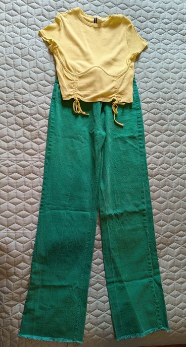 Дънки" Zara "+ подарък къса блузка