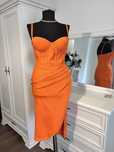 Rochie bandaje culoare portocaliu