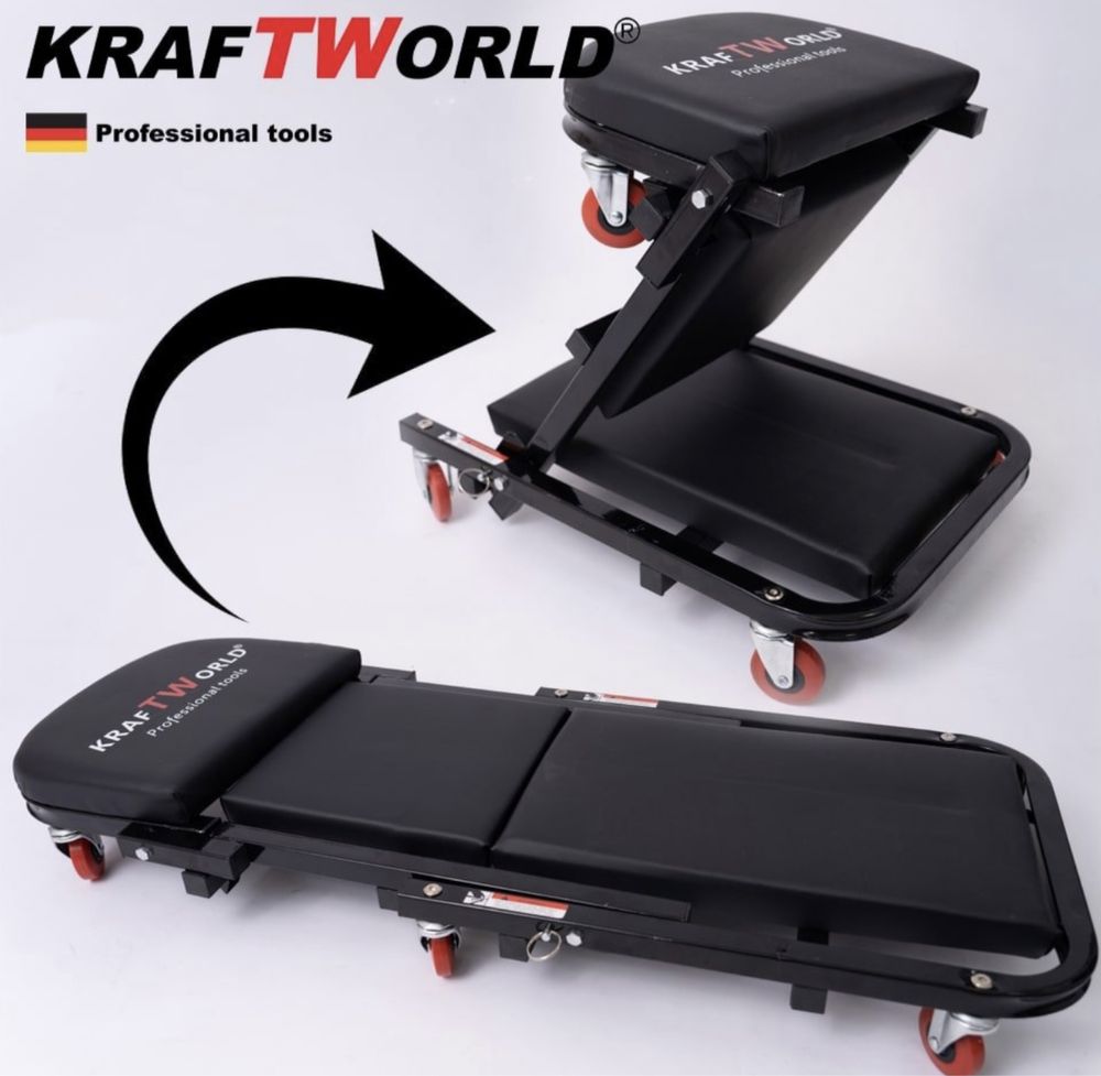 Лежанка Авто лежанка стол Kraft-сгъваема - работен стол за автосервиз