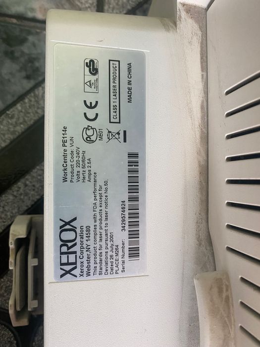 Принтер и скенер Xerox work center PE 114 e за части