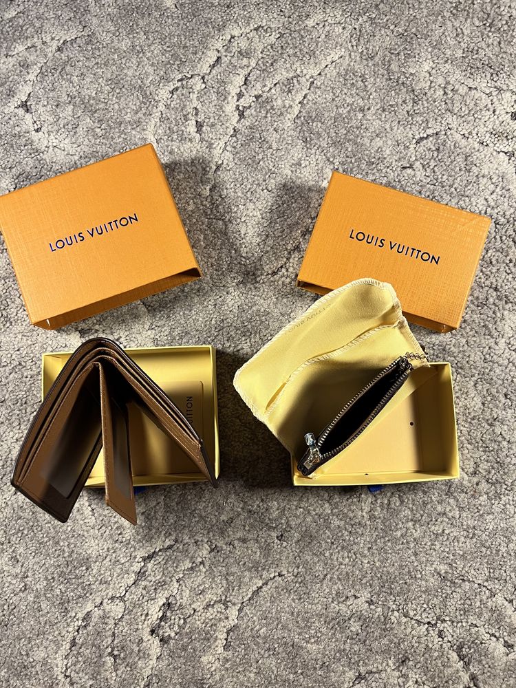Чисто Нов Louis Vuitton Портфейл и Монетник