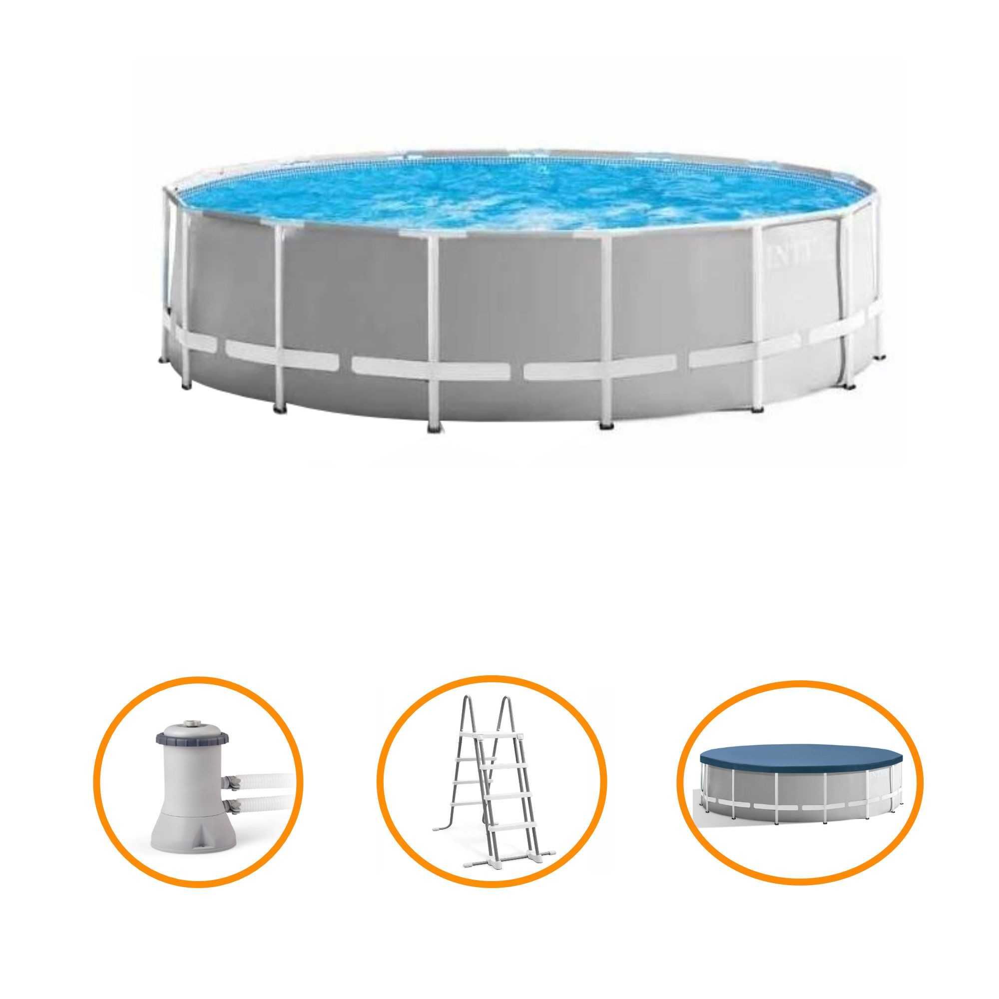 Pachet Piscina si Pompa Filtru Nisip Intex