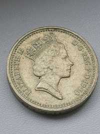 One Pound Elizabeth II 1990
