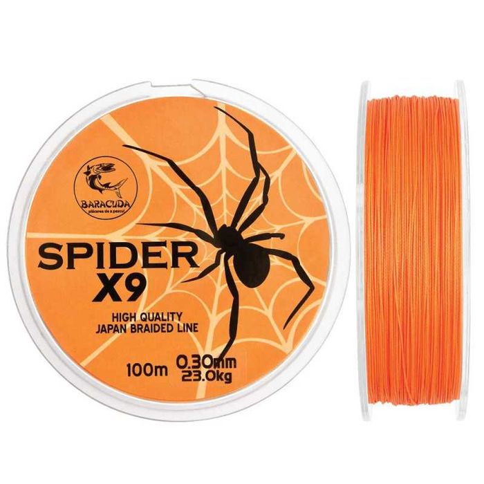Fir textil Baracuda Spider X9 100m 9 fire orange-fluo spinning si crap