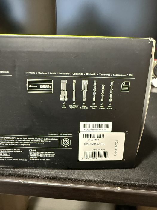 Sursa CORSAIR RM550x 80+ Gold full modulara, ca nou