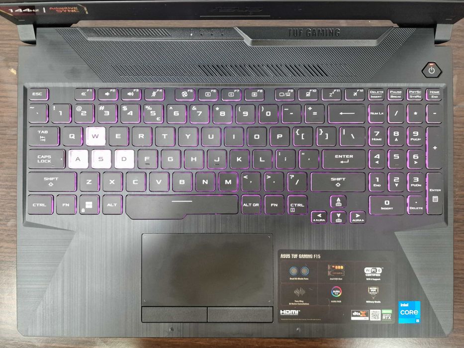 Laptop Gaming ASUS TUF F15 i5-11400H RTX 3050 Ti 16GB 512GB NVMe 144Hz
