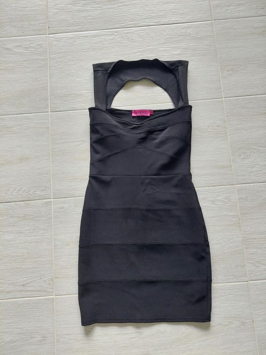 Rochie neagră tip bandage – Boohoo, mărimea 40