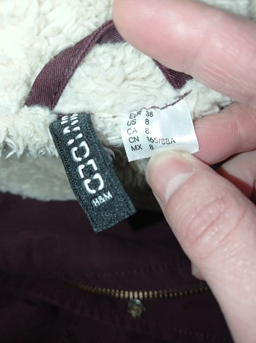 Geacă parka H&M culoare vișiniu
