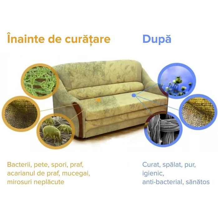 Curatare-igienizare cu abur Canapele, Saltele, Scaune, Fotolii,Carpete