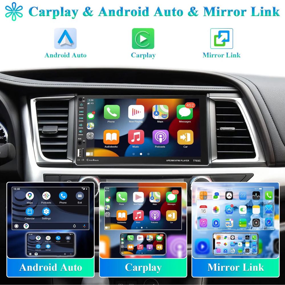 Navigatie auto Apple/Android Carplay