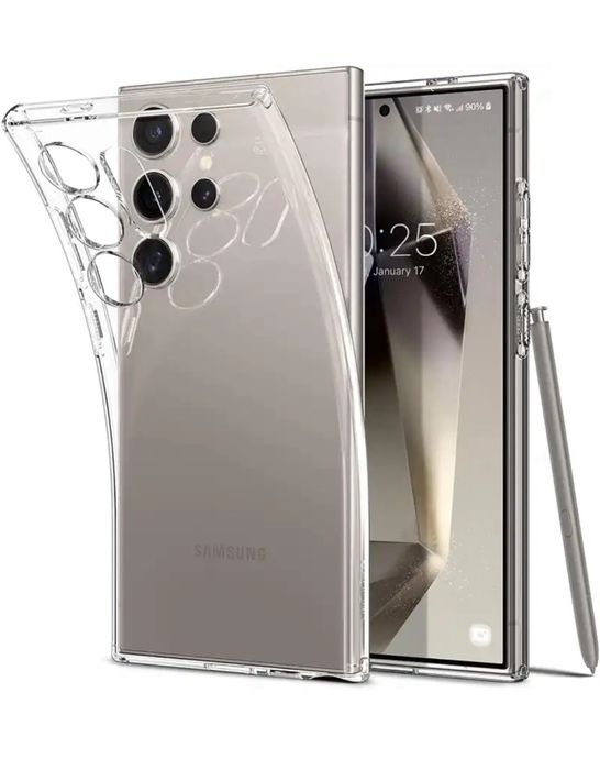 Samsung S24 S25 PLUS ULTRA EDGE Husa TPU Ultra Slim Neagra/Transaprent