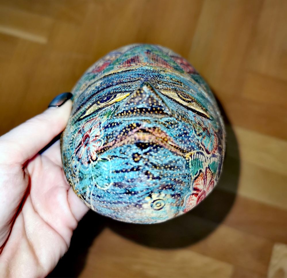 Маска дървена батик цветна ръчно резбована wayang Golek  Rama shintа