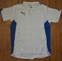 Tricou polo barbat Puma alb bumbac cu guler Small original purtat