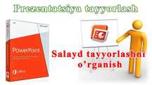Presentatsiya tayyorlaymiz tez arzon va sifatli.