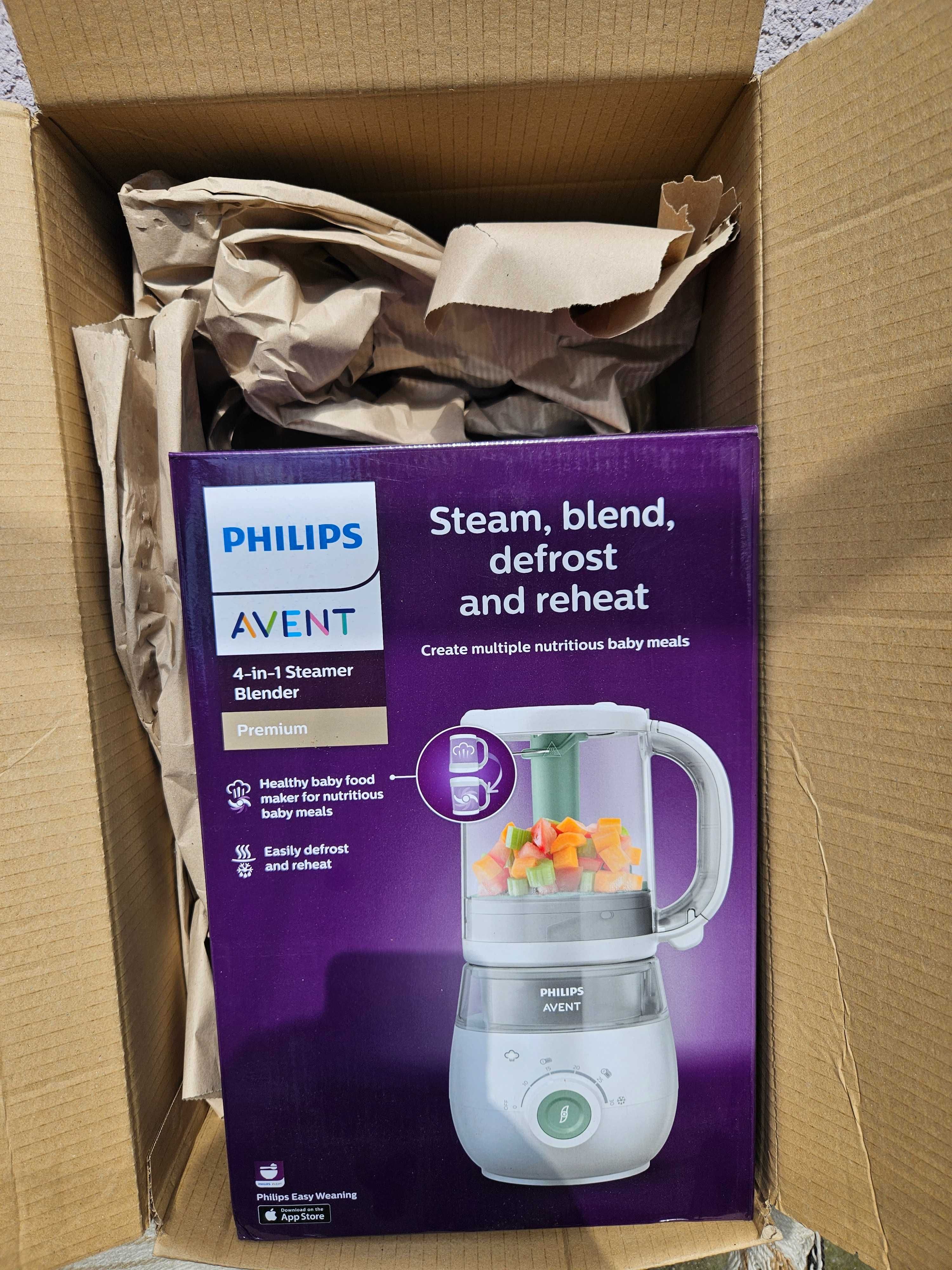 Нов в гаран Уред готвене на пара и блендер 4в1 Philips Avent SCF883/01