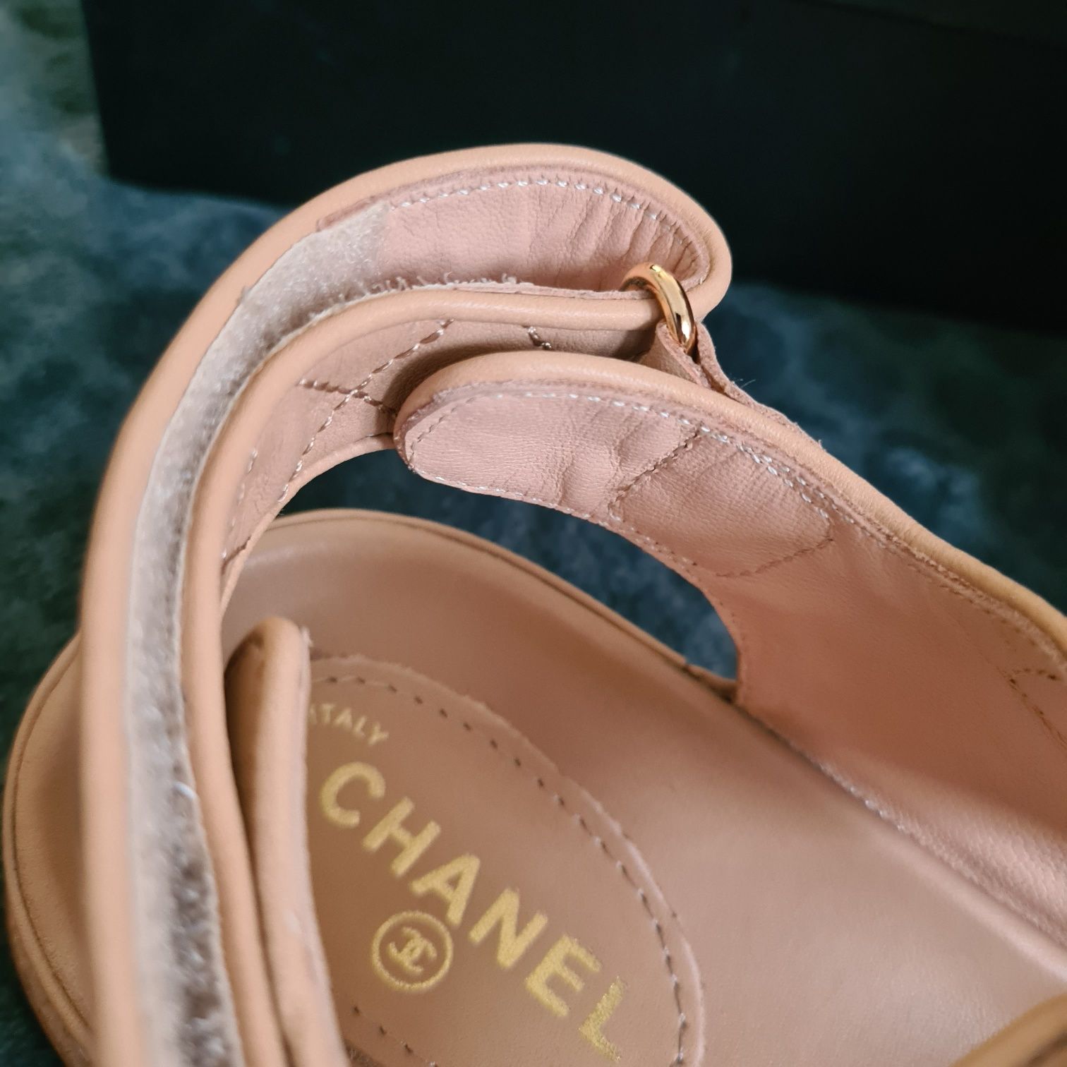 Chanel Dad leather sandals -size 36, piele naturala, cutie