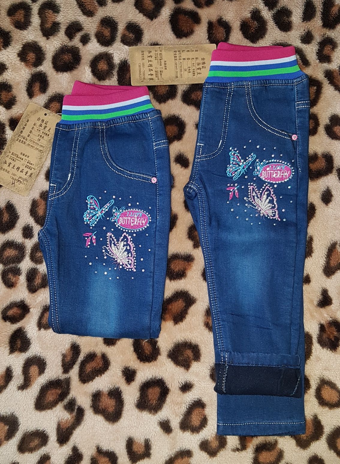 Новые утепленные джинсы на девочек!