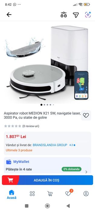 Robot de aspirare și spălare cu colector .