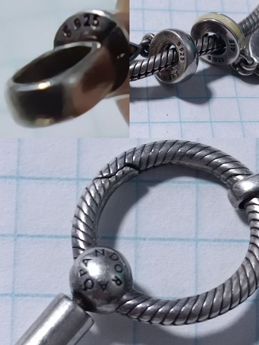Женский серебряный браслет PANDORA CHARM 925проба
