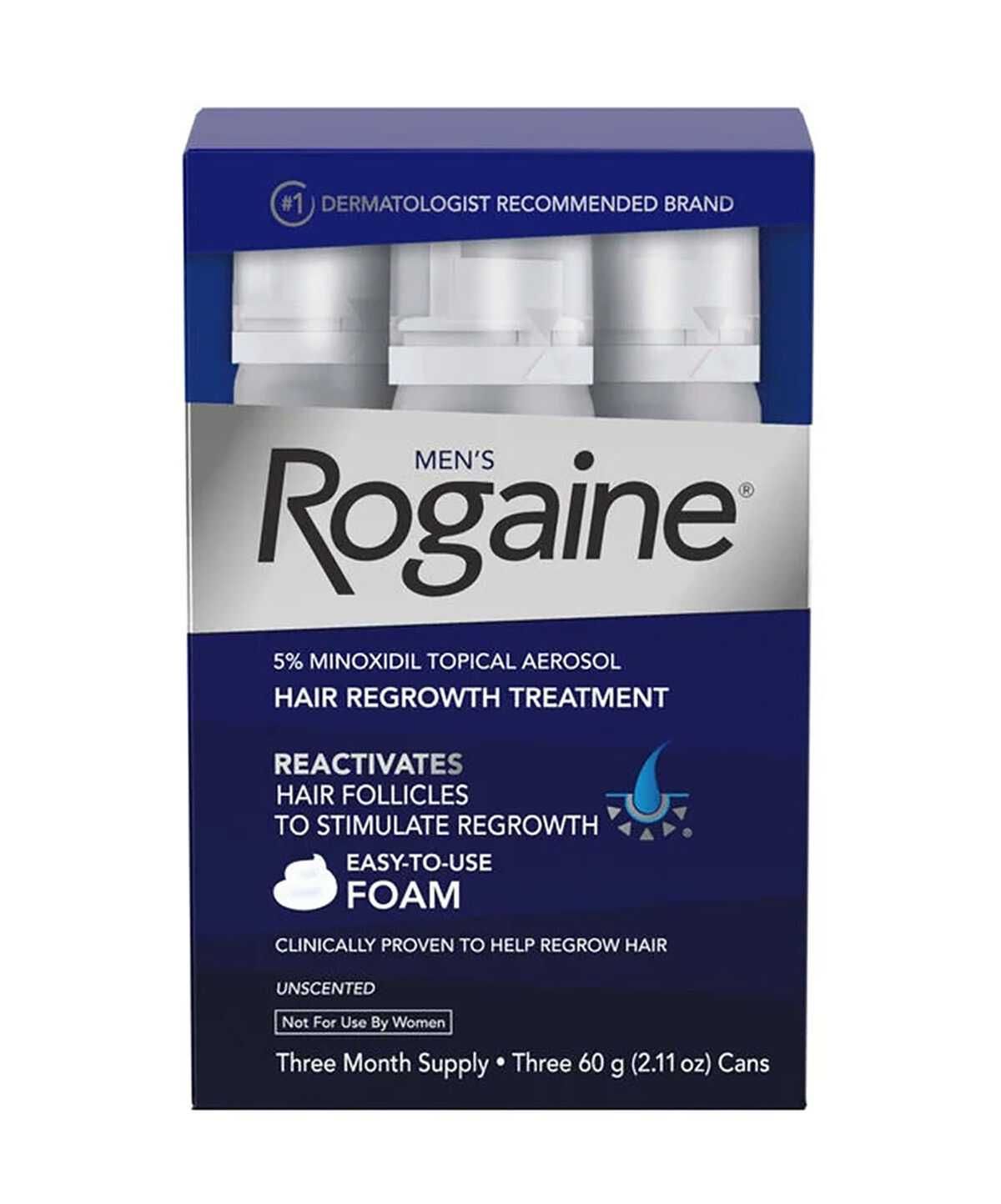 Spuma Rogaine 5%, Tratament pentru scalp si barba 3 luni