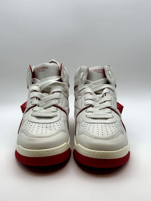 Valentino High-Top White/Red Sneakers