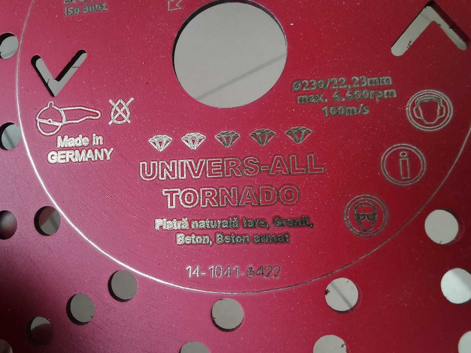 Disc diamantat Univers-All Tornado, granit-beton armat-piatra naturala