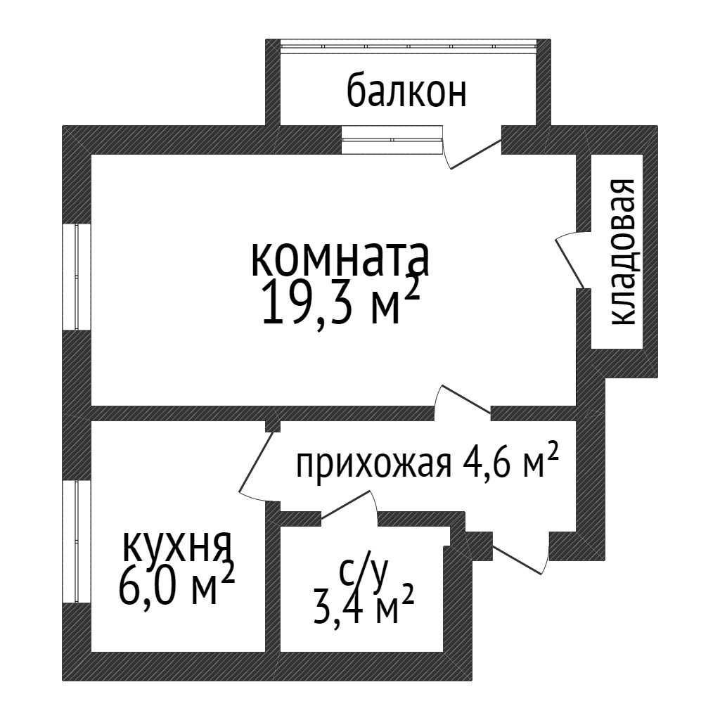 1комн. Бульвар Молодёжи, Панель 1979