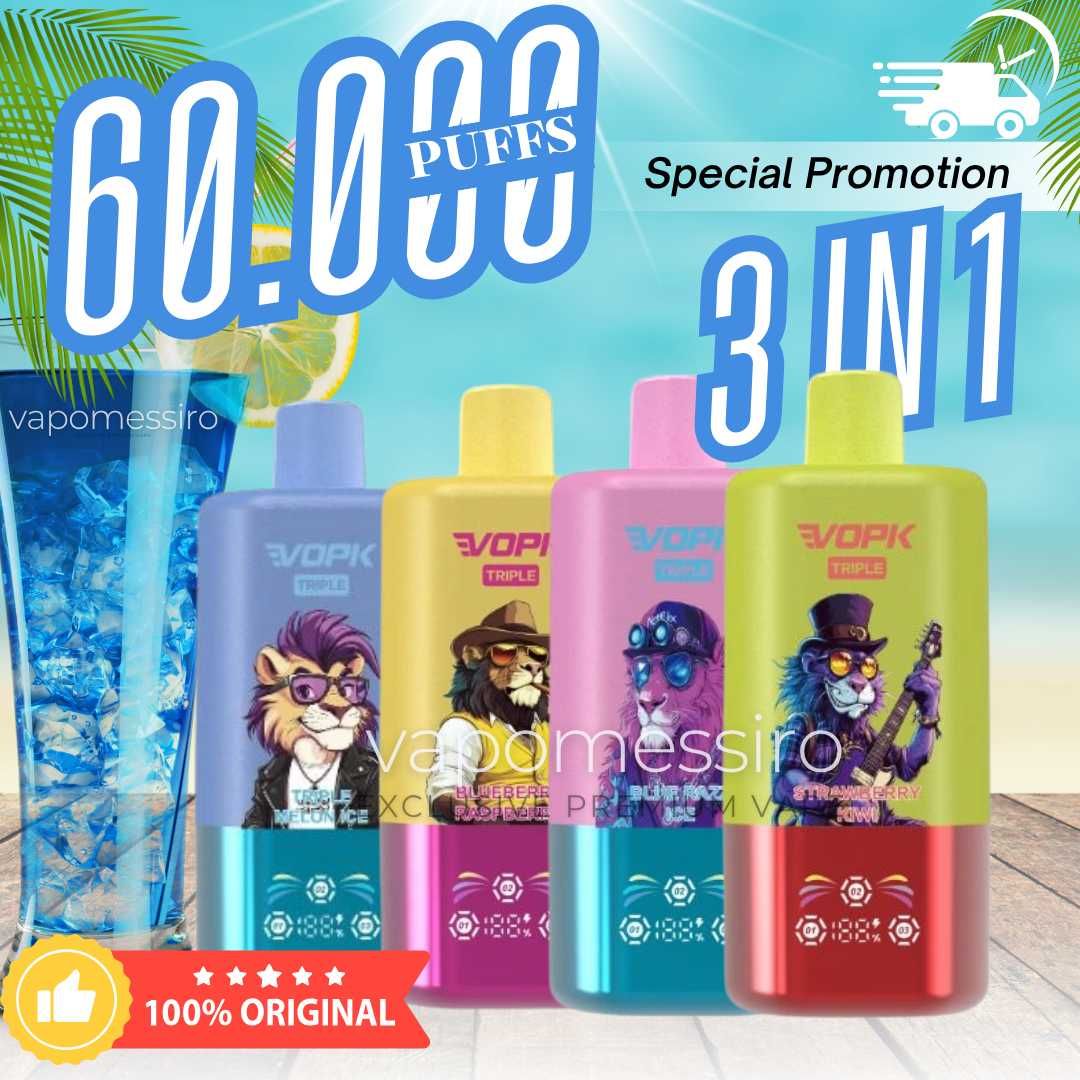 Vape Vopk 60.000 puffuri 3 in 1 Arome Magnifice!