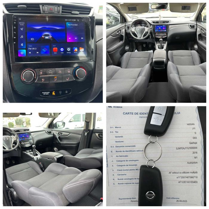 Nissan Qashqai 2WD*benzina*euro 6*contract+fiscal*navi*af.2016/luna 08