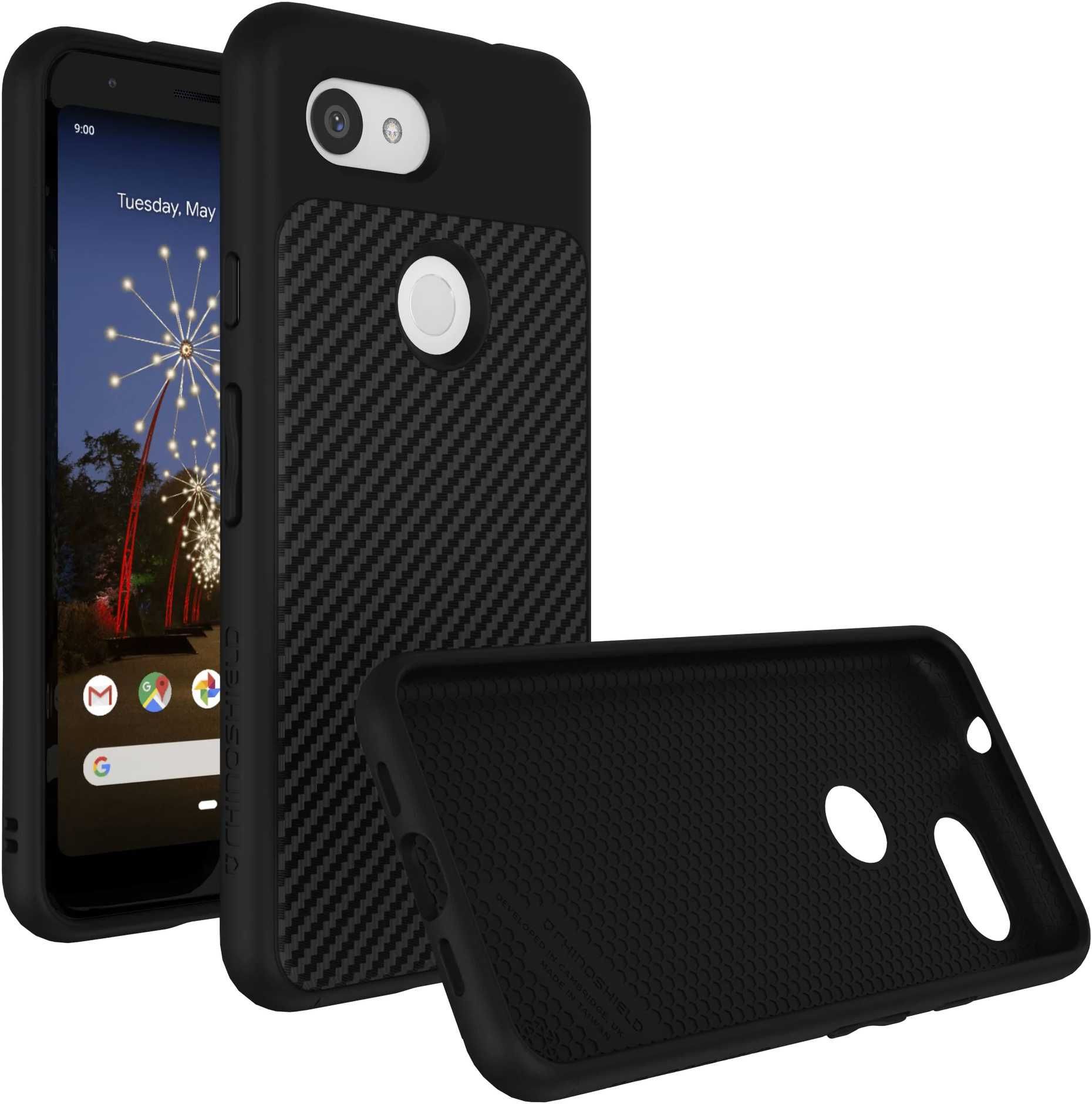 Husa Pixel 3a XL RhinoShield SolidSuit Carbon originala