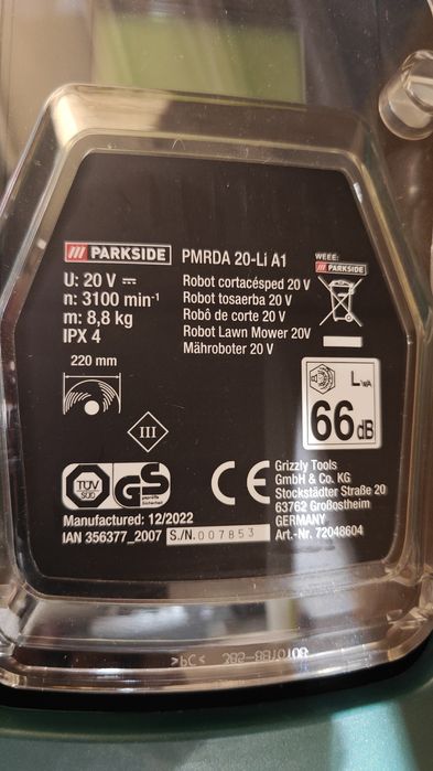 Robot Parkside modelul pentru 1000 mp