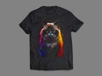 Grumpy Cat rainbow - tricou realizat la comanda
