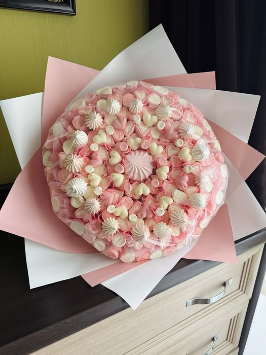 Букеты сладкие из маршмеллоу