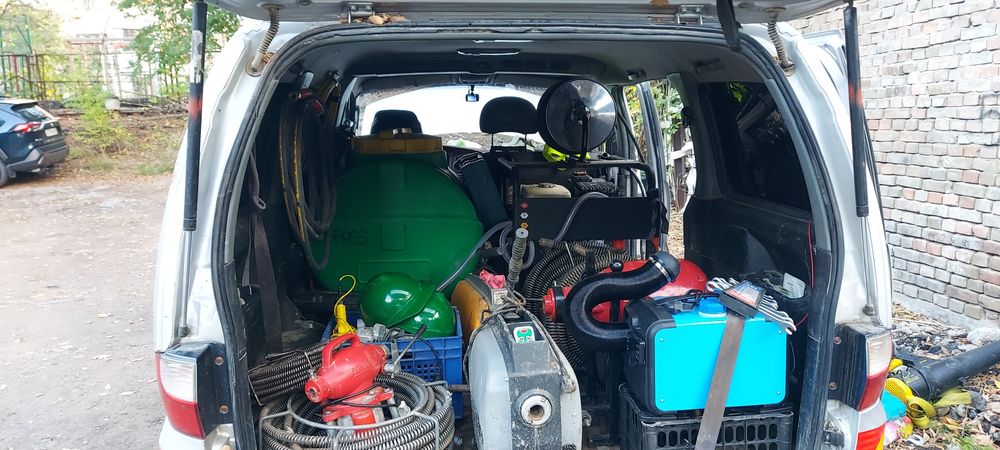 Гидродинамическая прочистка канализации, услуги эндоскопа