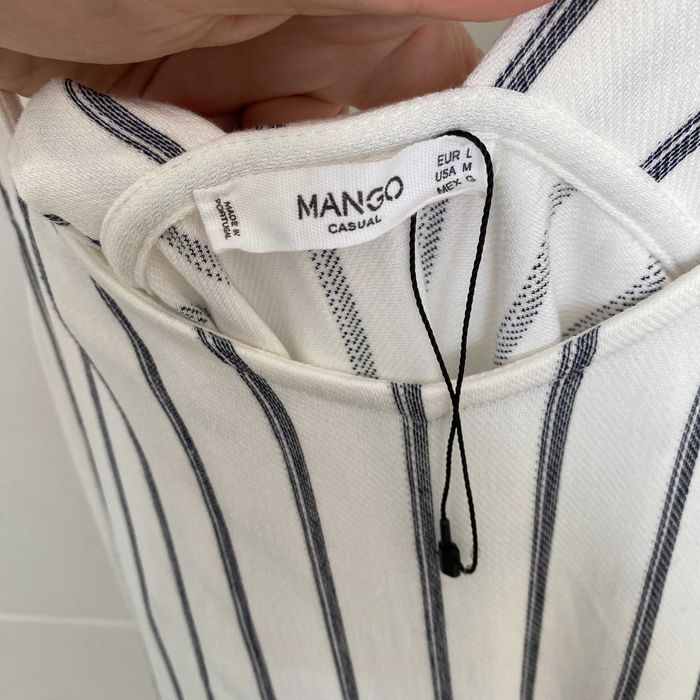 Maieu de dama in dungi alb cu negru MANGO marimea L