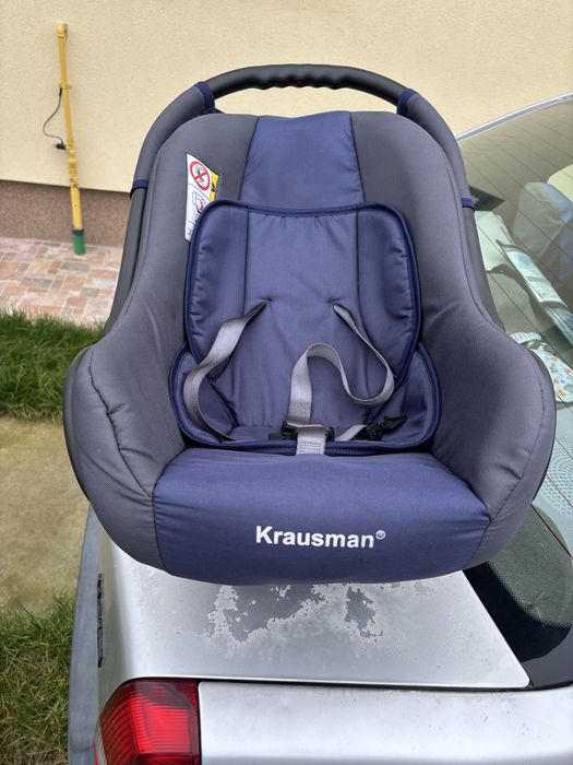 Carucior 3 in 1 Krausman clasic negru-albastru
