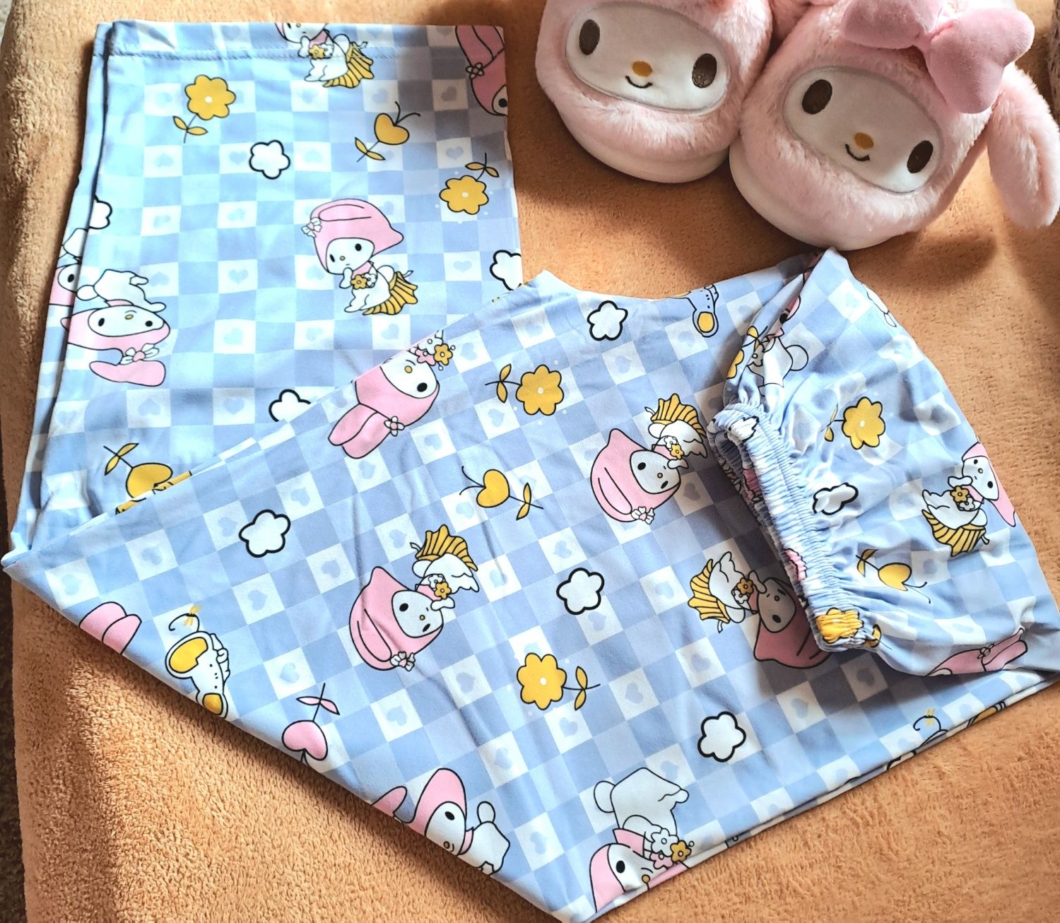 Pantaloni de casa My melody sanrio bleu cu roz