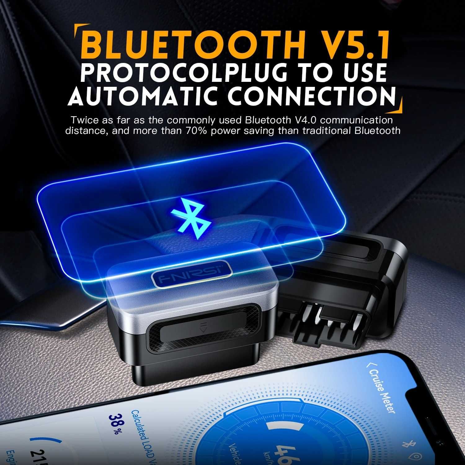 Автодиагностика FNIRSI FD10 OBD2 Bluetooth V5.1 за IOS или Android