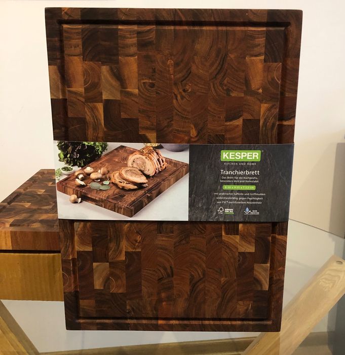 Професионална дъска за рязане акация 50 x36x3.5 cм-- НОВИ 4 бр.