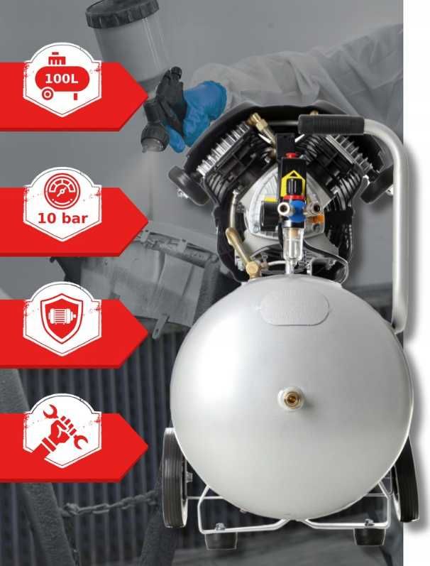 Compresor aer comprimat 100L 230V 3.5kw 530Lmin 8bar + ulei + cupla