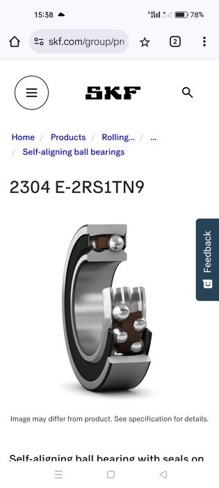 Rulment SKF 2304 E-2RS1TN9