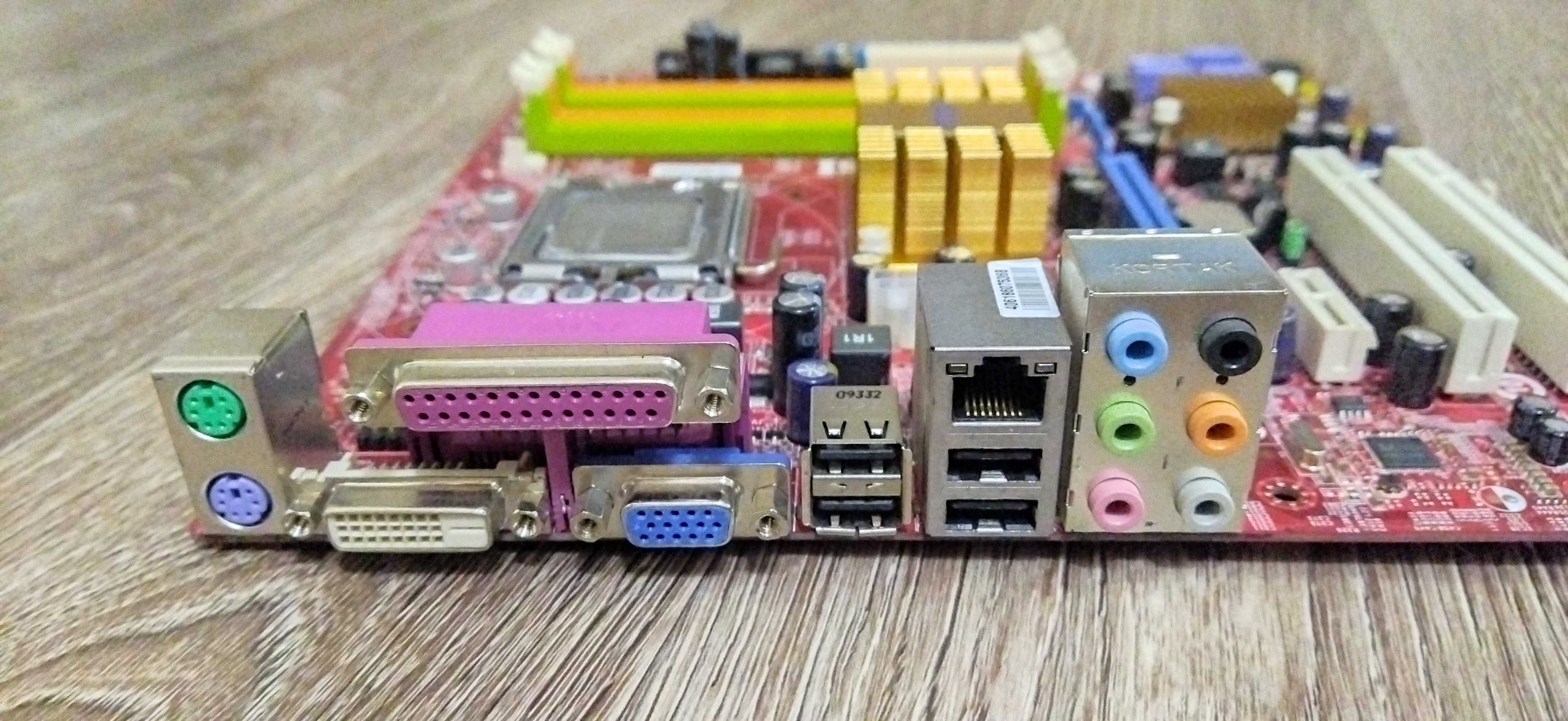 Продам материнскую плату MSI G45M, 775 сокет, ОЗУ ddr2