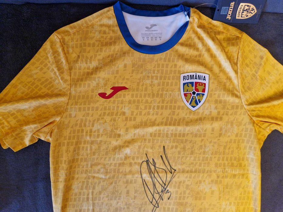 Radu Dragusin Tottenham Spurs Romania M Tricou Semnat Autograf