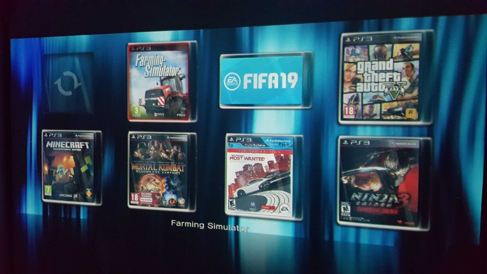 Playstation 3 PS 3  Sony PS3 + 25  jocuri GTA 5 FIFA 19 NFS MK MINECRA
