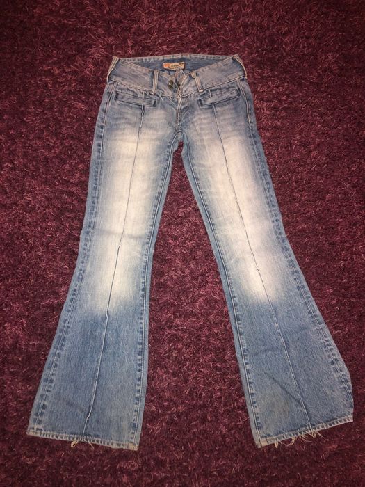 Blugi Vintage Dama cu Talie Foarte Joasa Marimea 34 (XS/S)